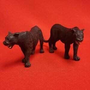 Two Schleich Black Panther Figurines
